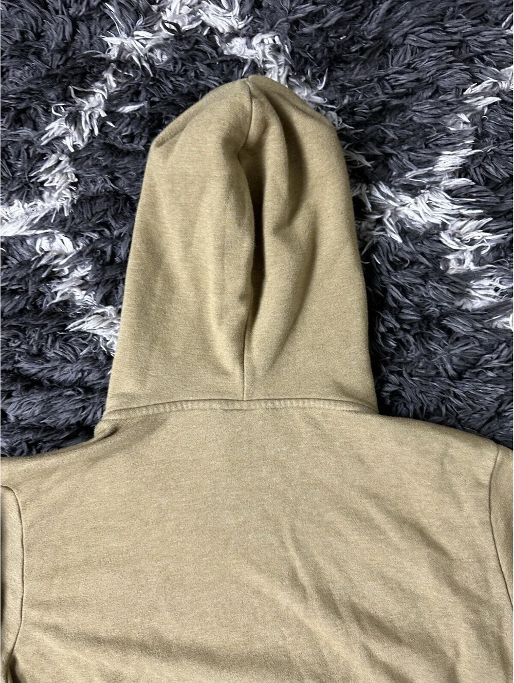 The North Face Hoodie Pullover Sweatshirt Brown Gold Mens Large L Patch